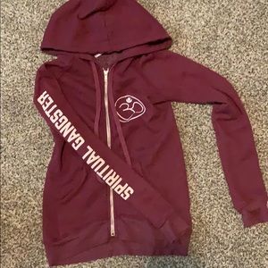 Spiritual gangster zip up hoodie